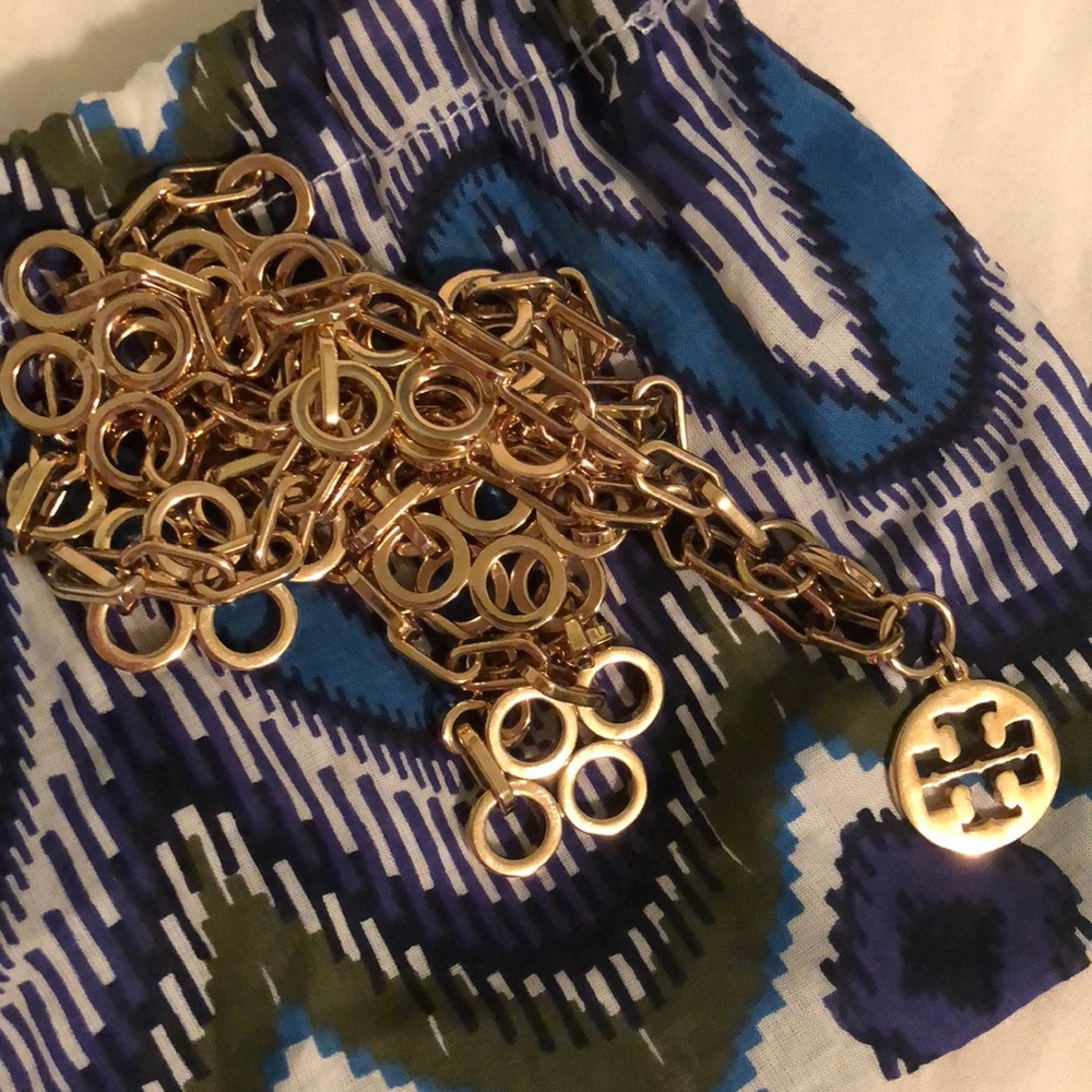 Tory Burch long gold necklace